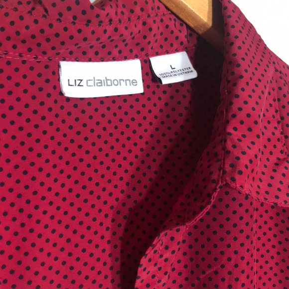 Liz Claiborne Polka Dot Blouse - Picture 7 of 8